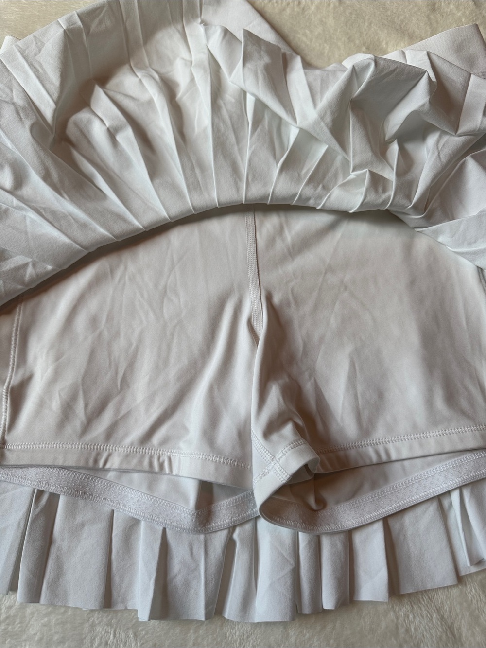Athleta White Pleated Sport Skirt - Picture 2 of 6